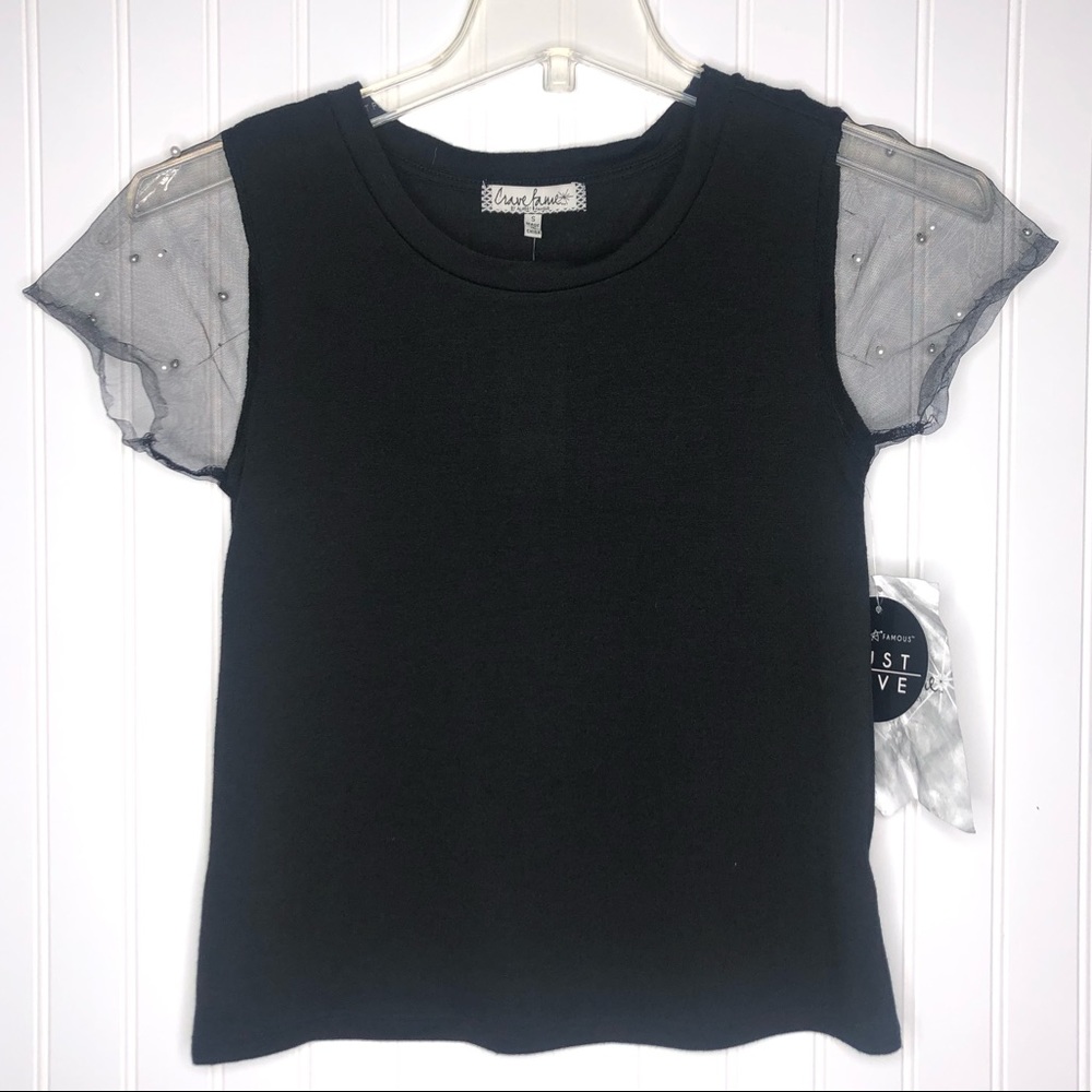Crave Fame by Almost Famous Pearl Embelished Top, Item# 0031